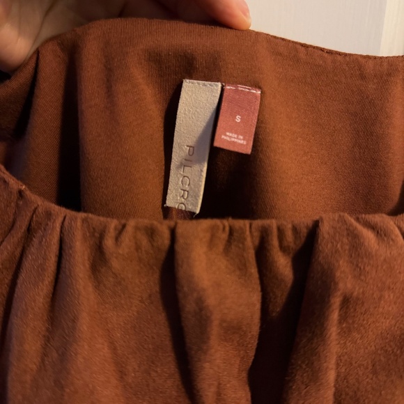 Pilcro Faux Suede Corset tank - Picture 2 of 3